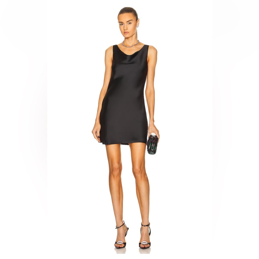 NORMA KAMALI Maria Draped Satin Mini Dress - XS